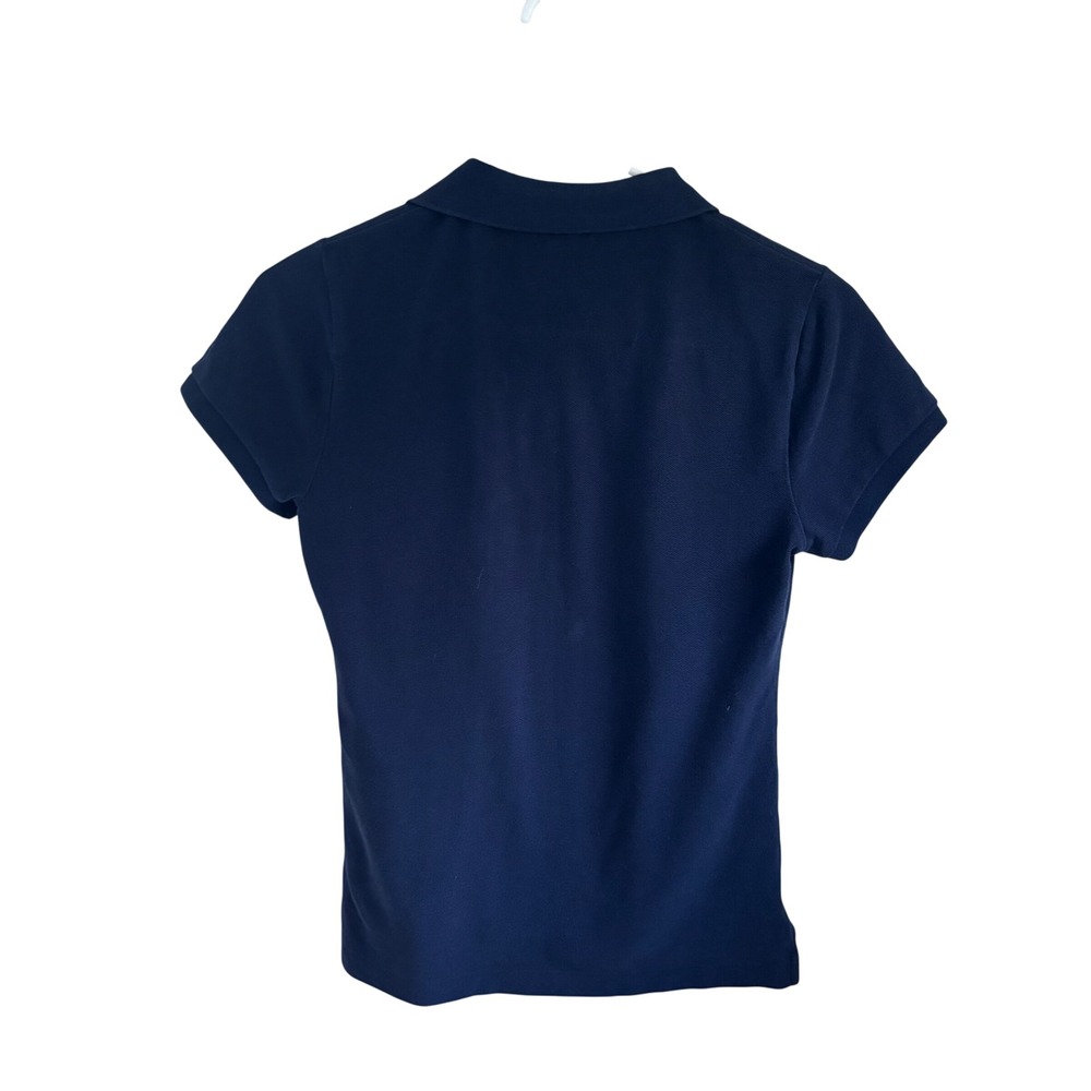 Polo Ralph Lauren Women's Navy Polo Shirt Big Pony Skinny Fit Preppy Size S - Picture 7 of 7
